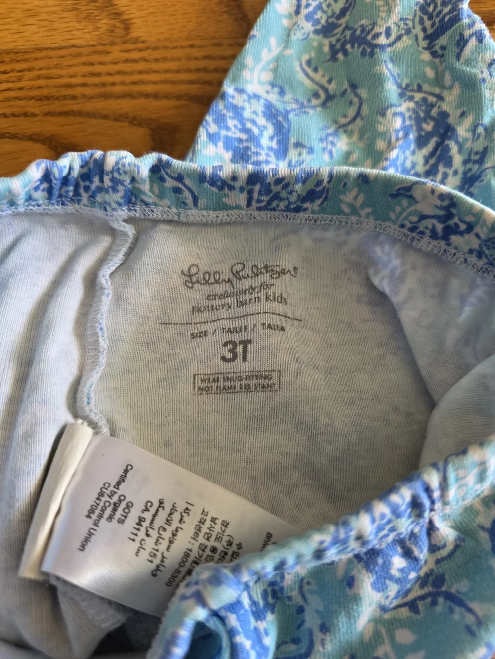 Lilly Pulitzer Blue Paisley Kids Two-Piece Pajama Set